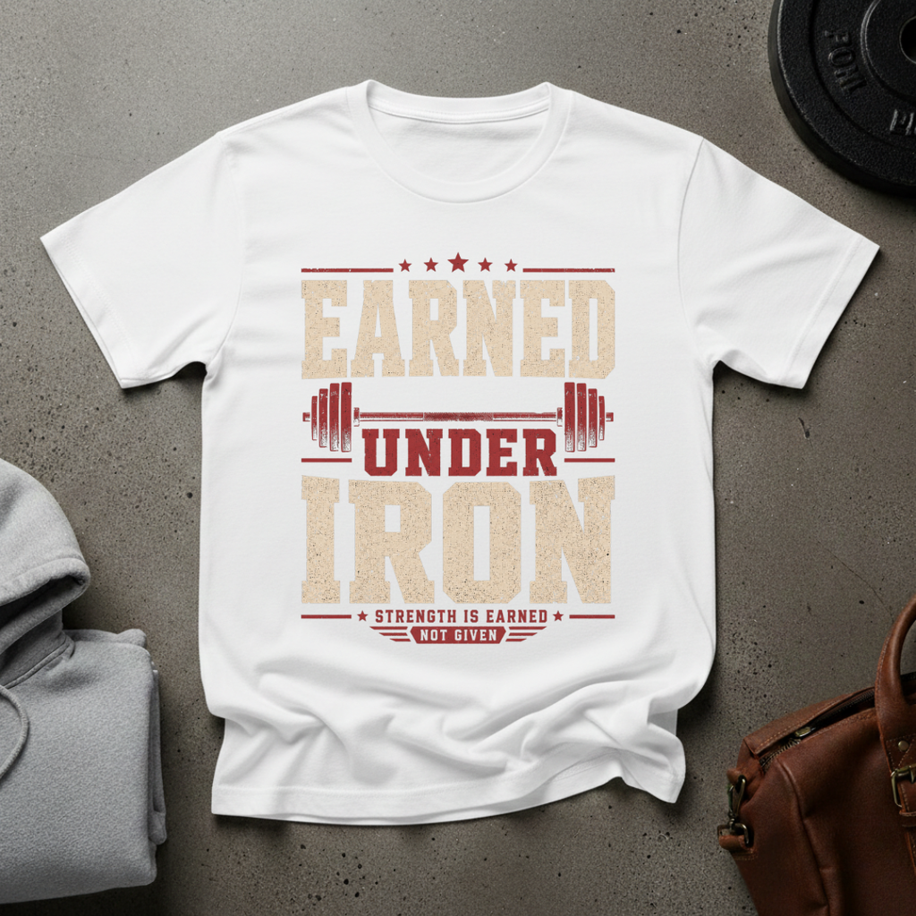 Earned Under Iron Weightlifting T-Shirt