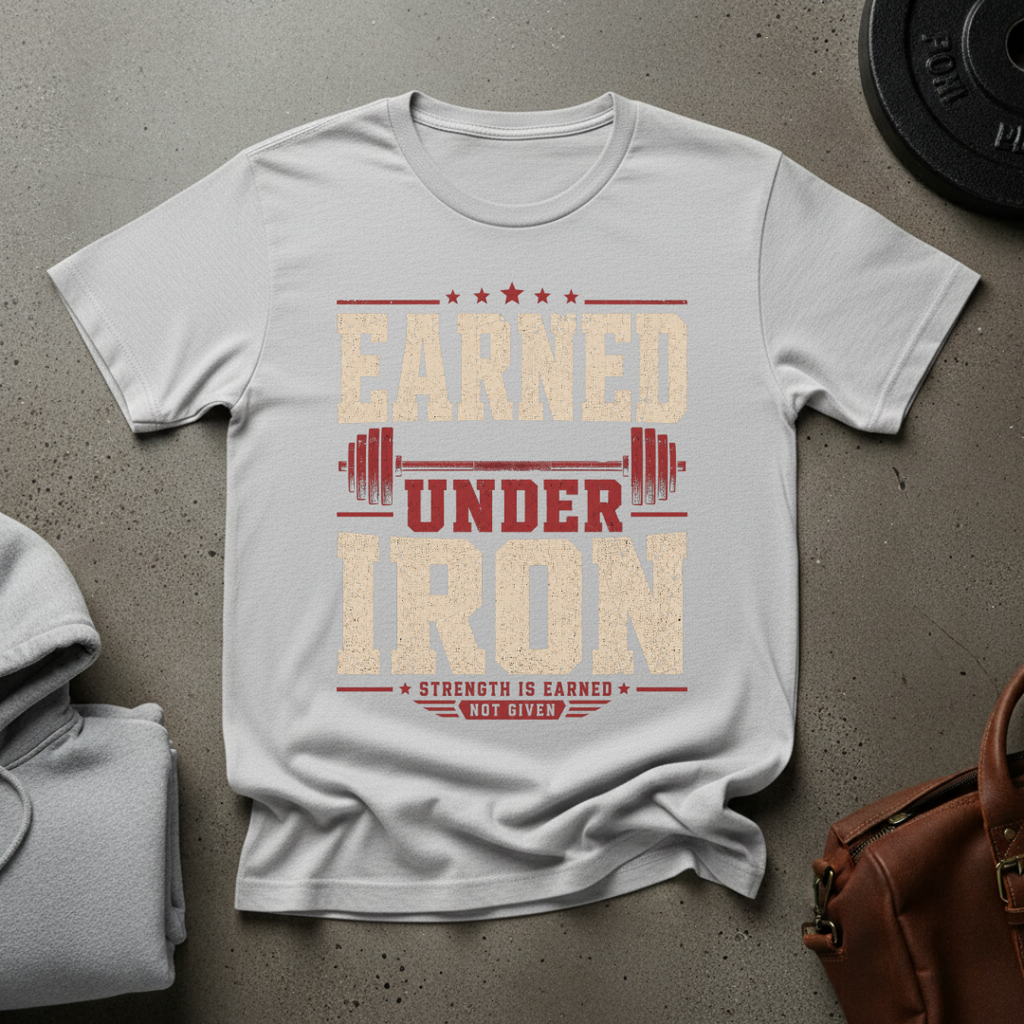 Earned Under Iron Weightlifting T-Shirt