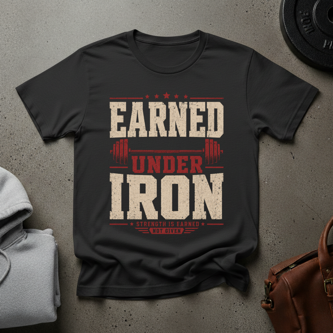 Earned Under Iron Weightlifting T-Shirt