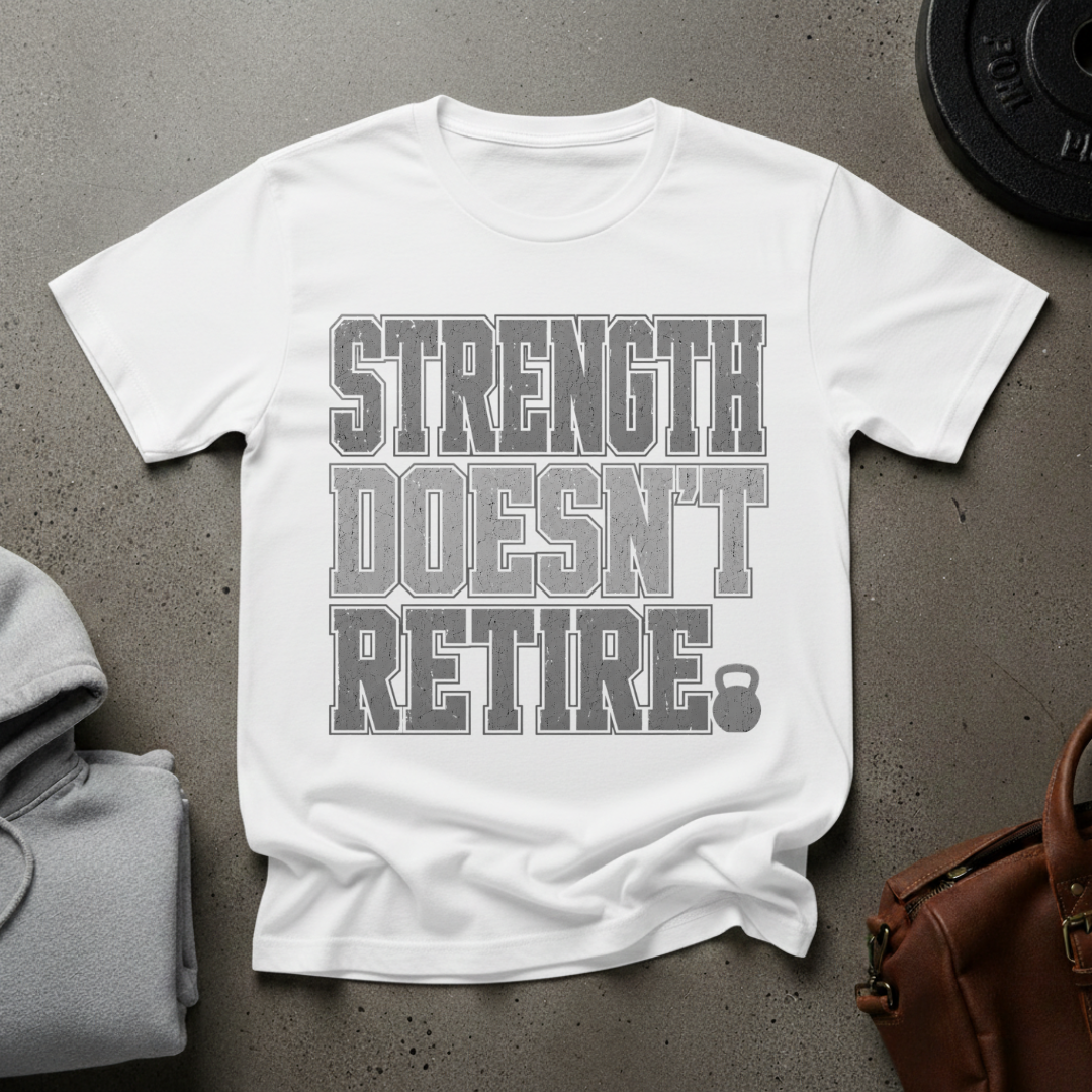Strength Doesn't Retire Heavy Block T-Shirt