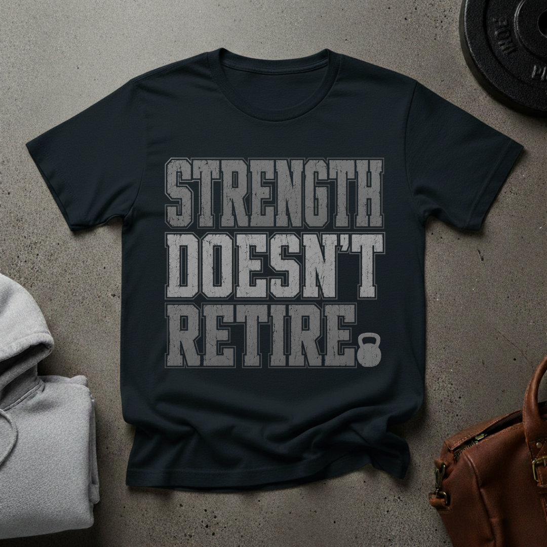 Strength Doesn't Retire Heavy Block T-Shirt