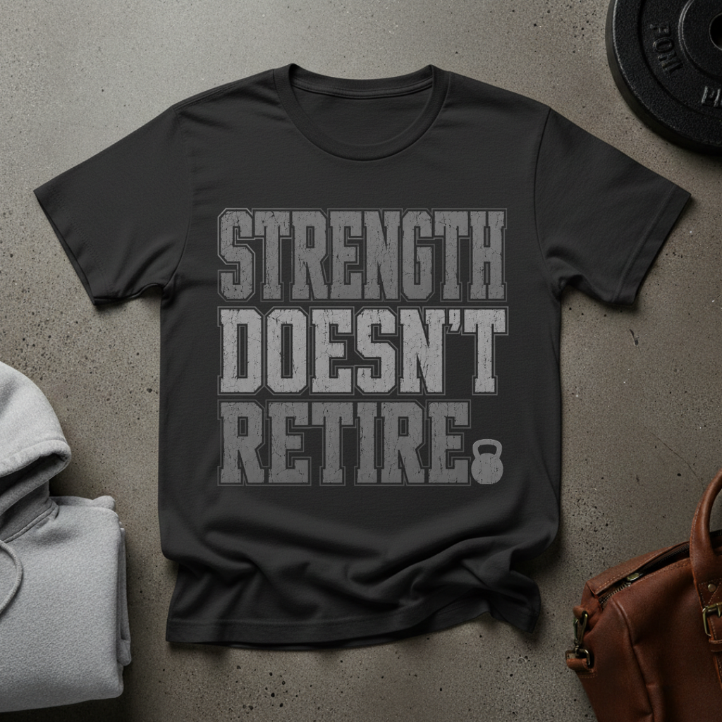 Strength Doesn't Retire Heavy Block T-Shirt
