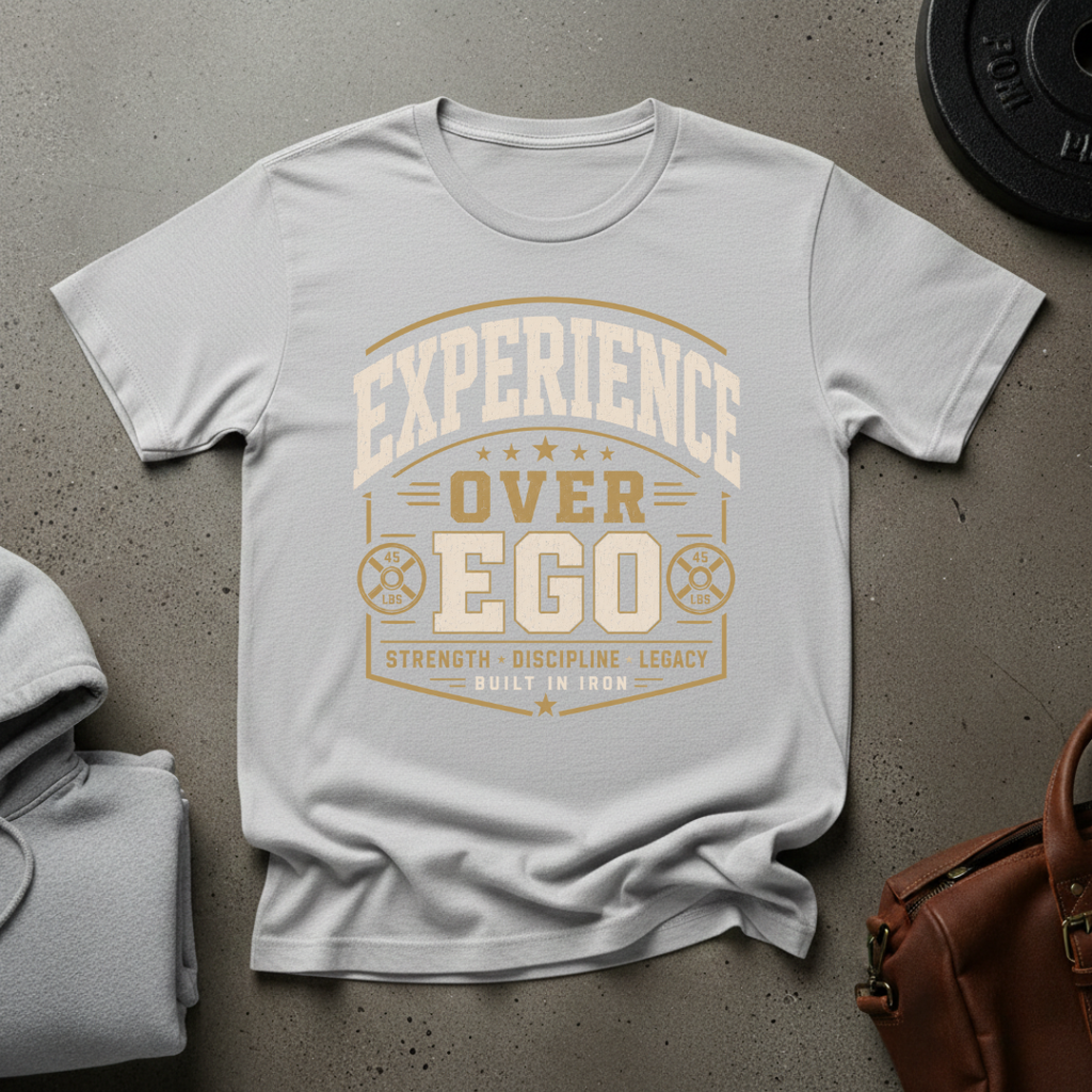 Experience Over Ego Weightlifting T-Shirt