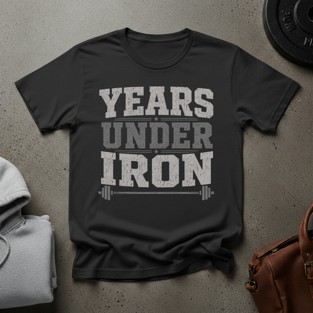 Years Under Iron Weightlifting T-Shirt