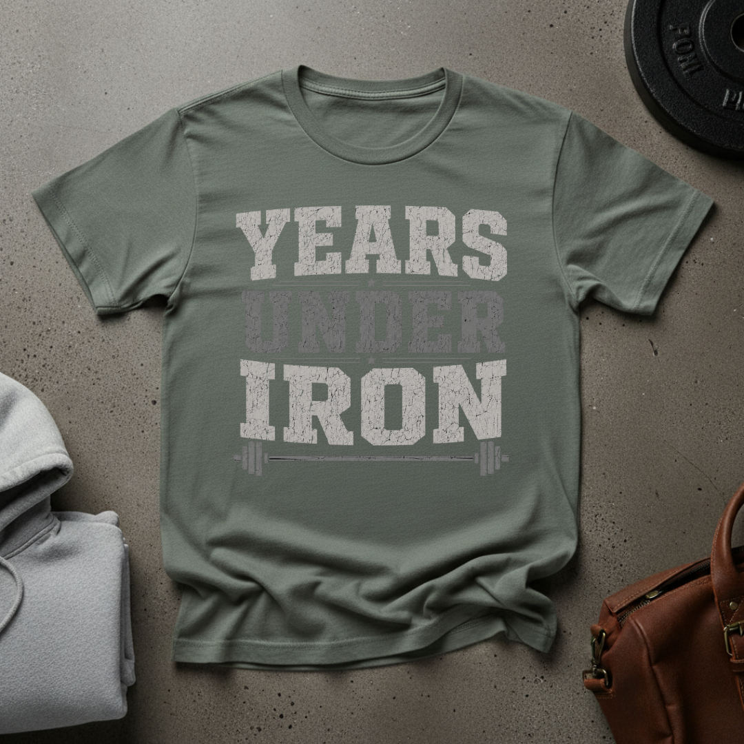Years Under Iron Weightlifting T-Shirt