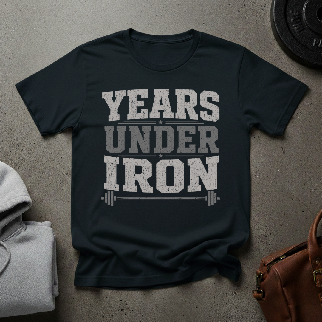 Years Under Iron Weightlifting T-Shirt