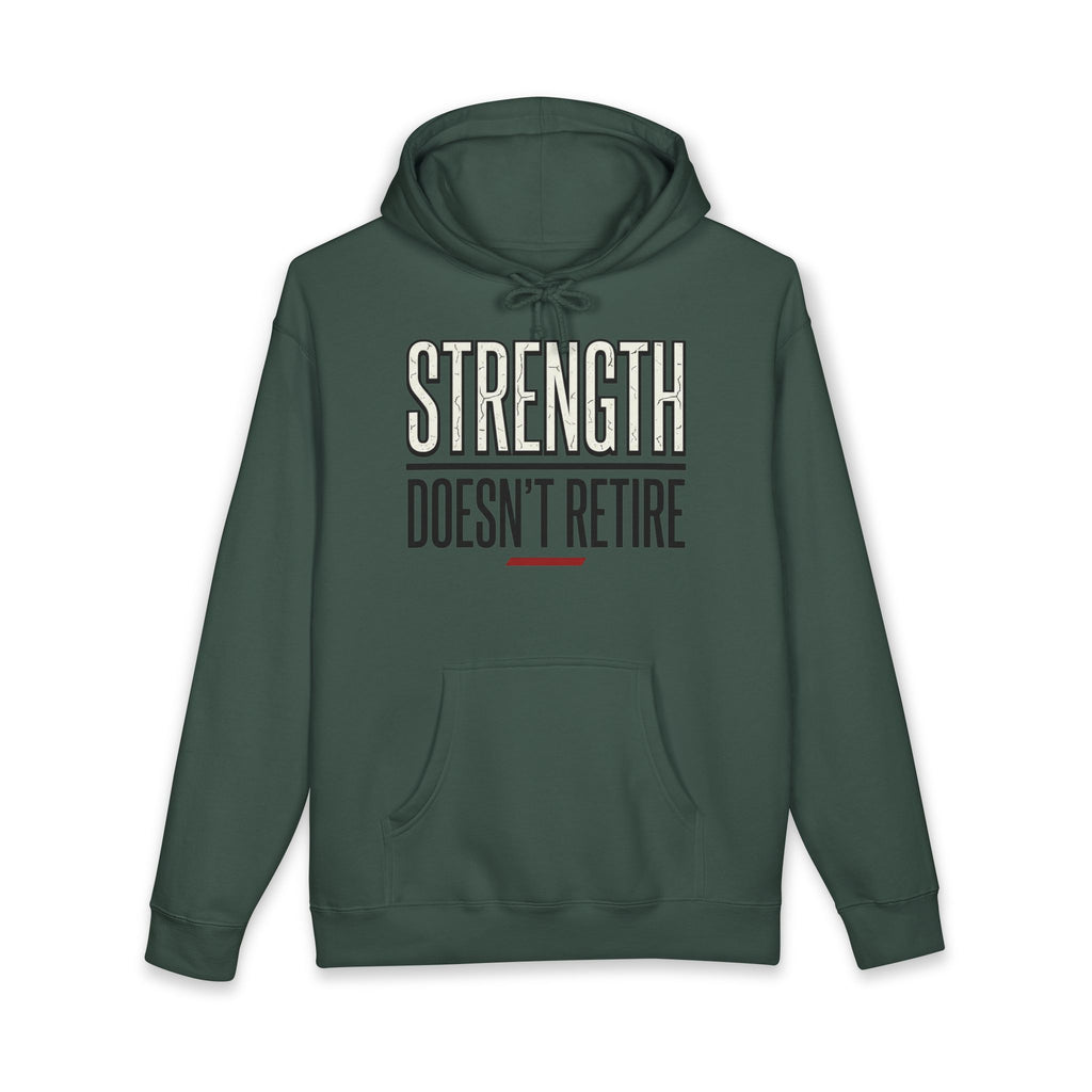 Strength Doesn't Retire Heavyweight Gym Hoodie