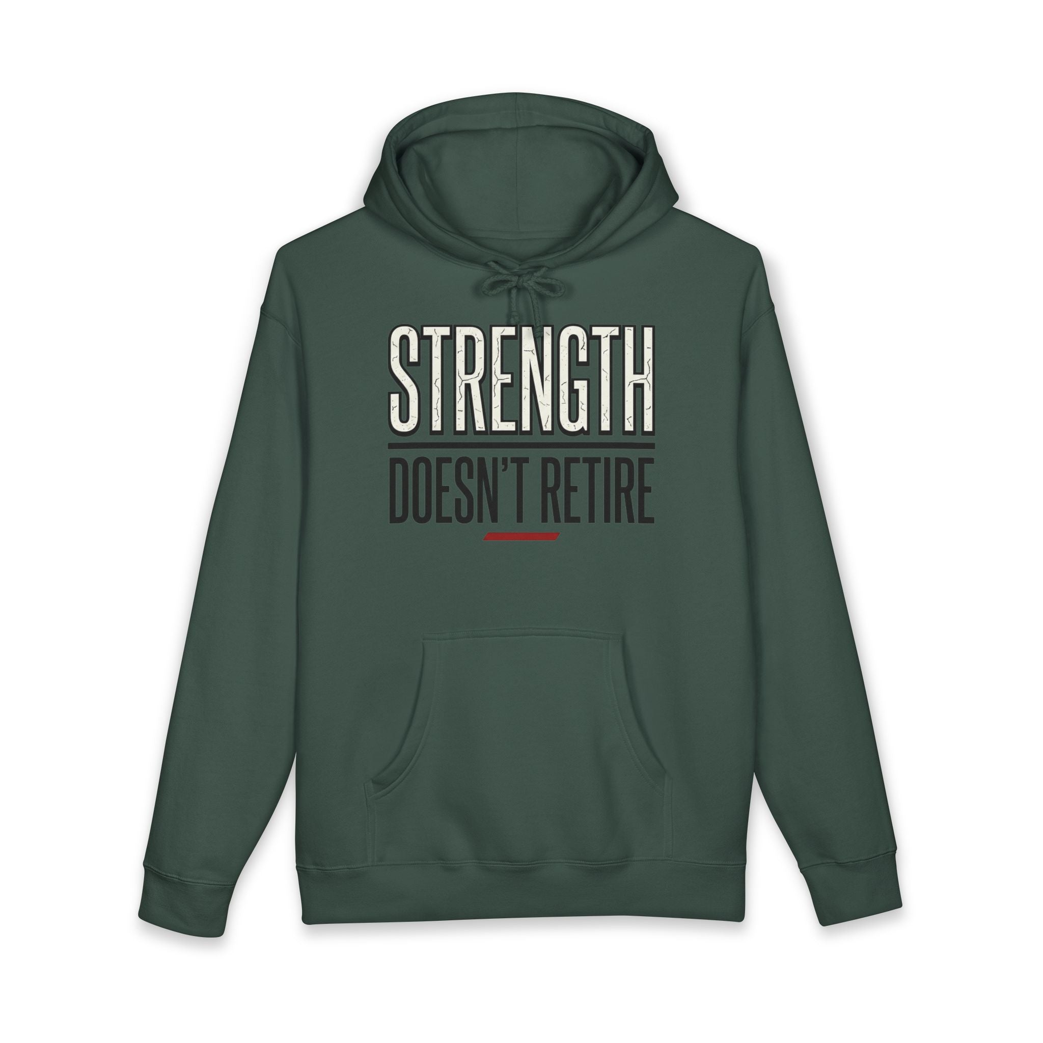 Strength Doesn't Retire Heavyweight Gym Hoodie