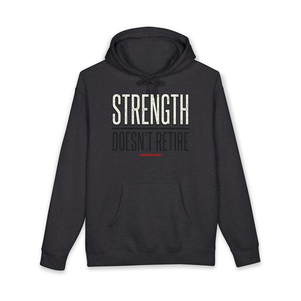 Strength Doesn't Retire Heavyweight Gym Hoodie