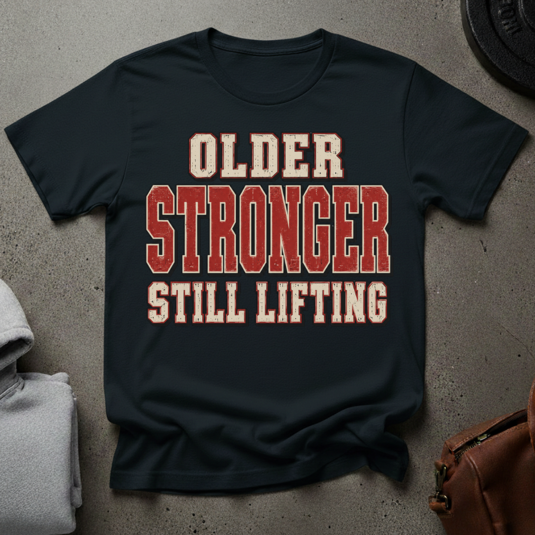 Older, Stronger, Still Lifting Gym T-Shirt