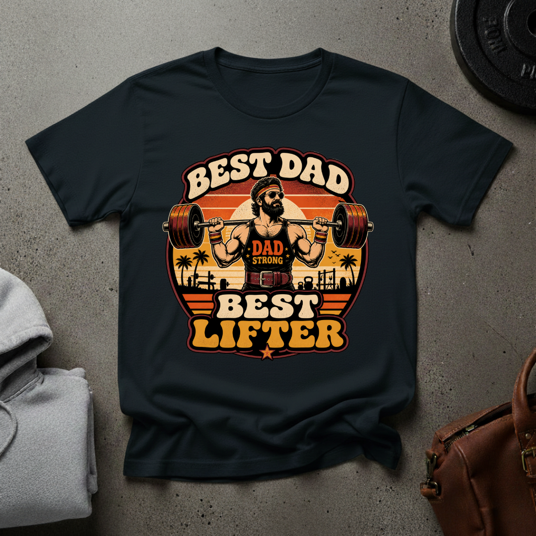 Best Dad Weightlifting T-Shirt