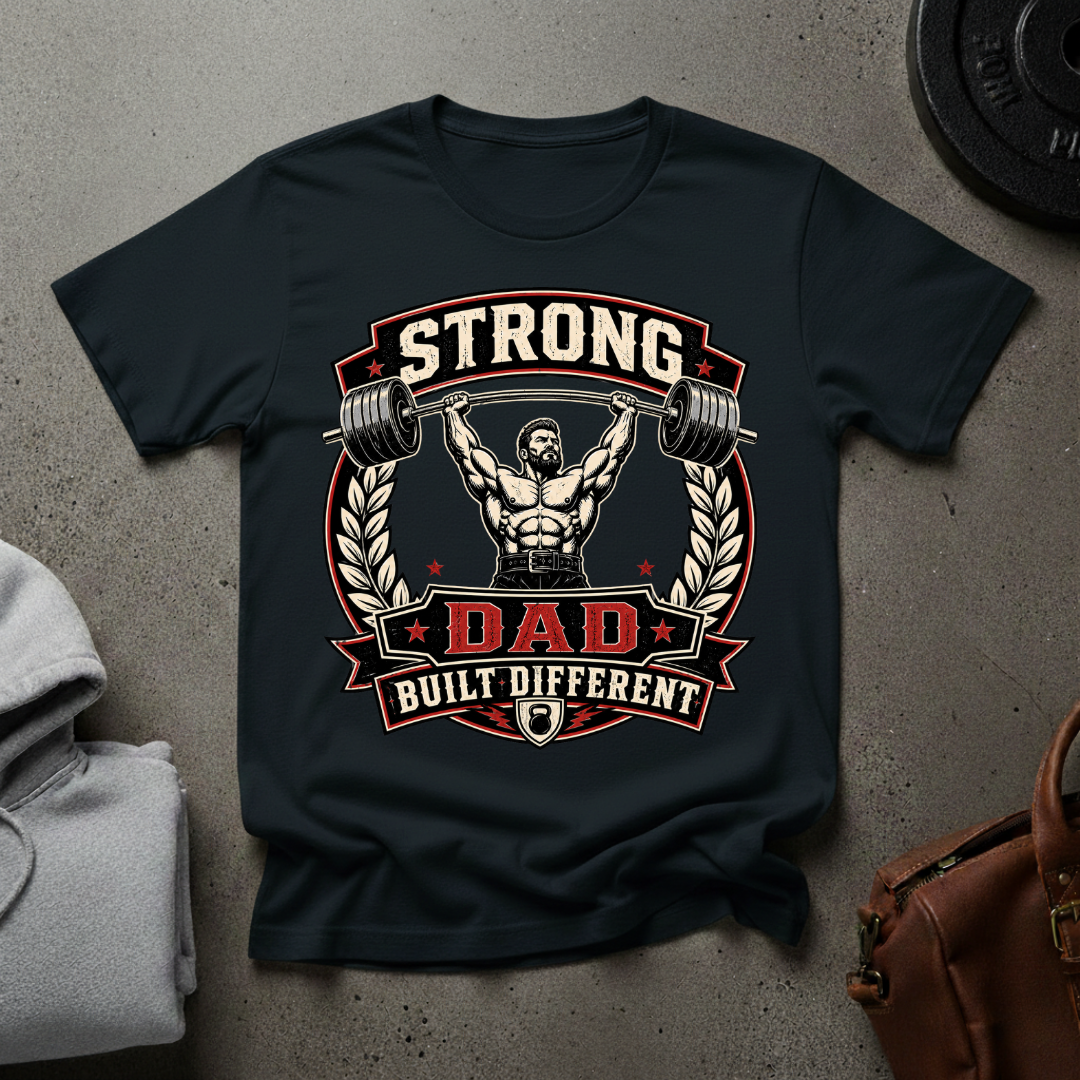 Strong Dad Built Different Gym T-Shirt