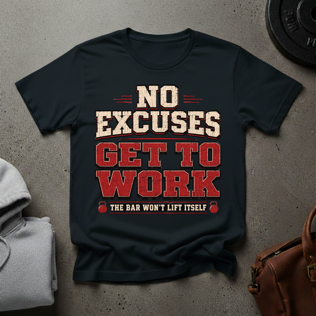No Excuses Get to Work Gym T-Shirt
