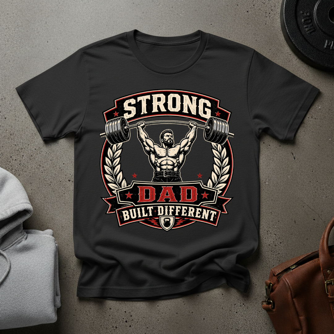 Strong Dad Built Different Gym T-Shirt