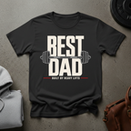 Best Dad Built by Heavy Lifts Gym T-Shirt