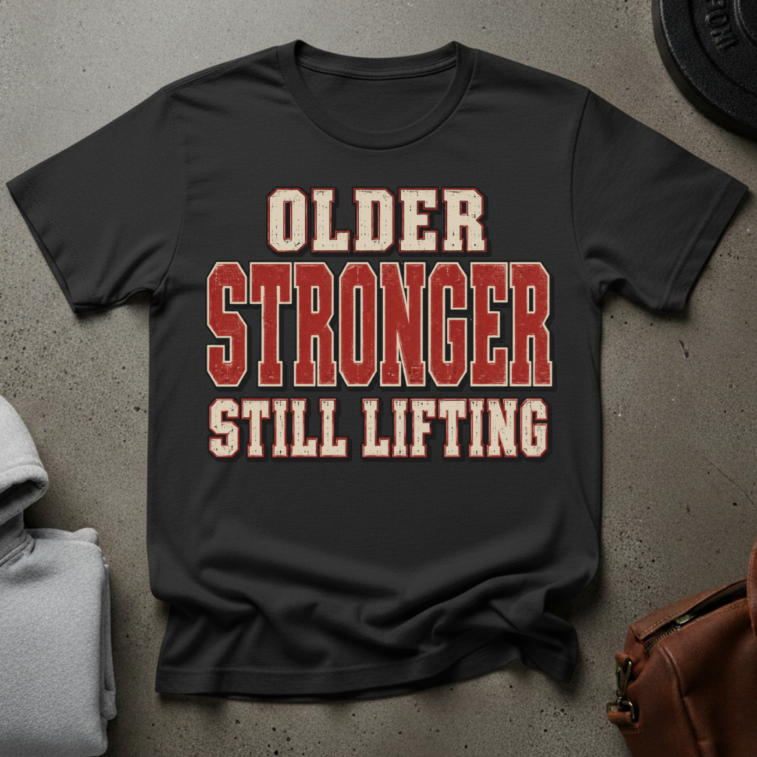 Older, Stronger, Still Lifting Gym T-Shirt