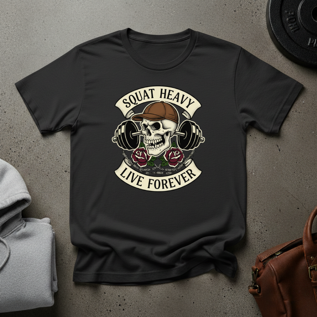 Squat Heavy Live Forever T-Shirt