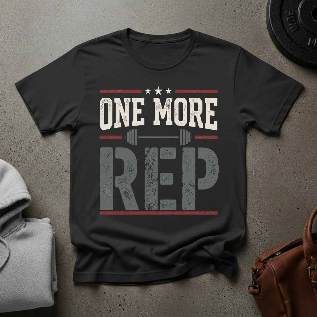 One More Rep Barbell T-Shirt