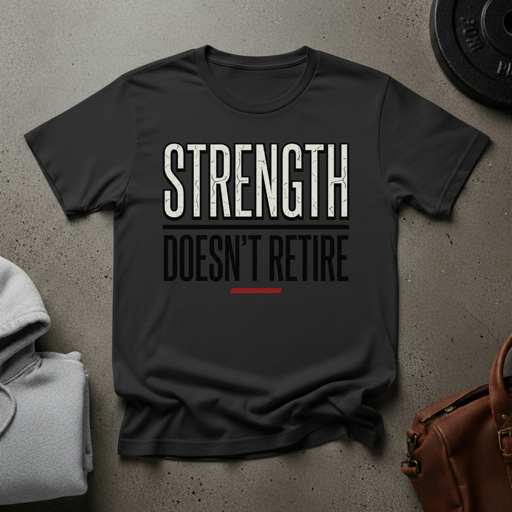 Strength Doesn’t Retire Weightlifting T-Shirt