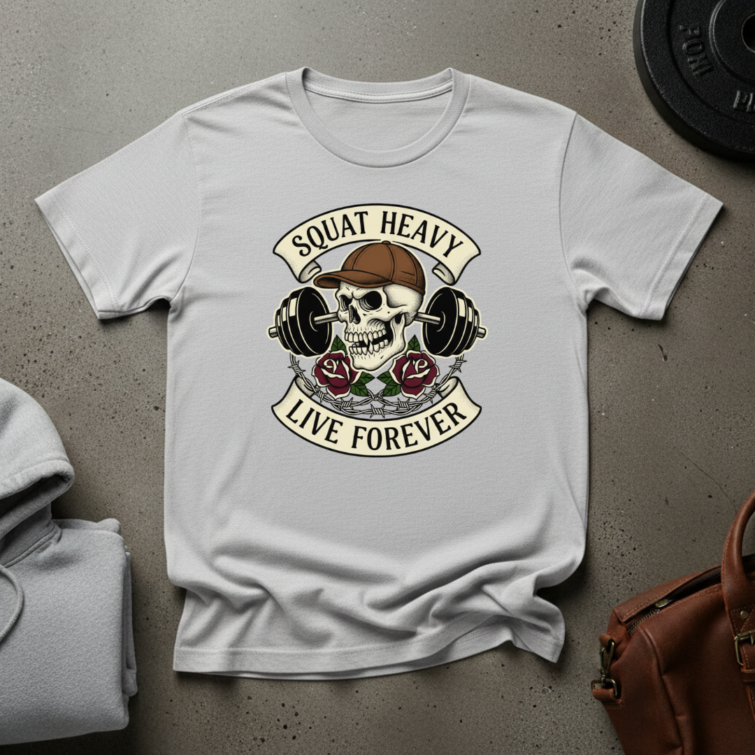 Squat Heavy Live Forever T-Shirt