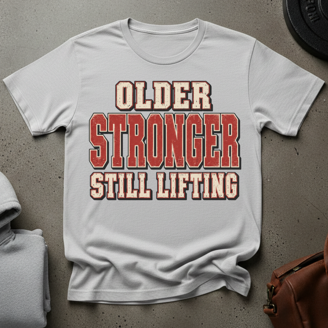 Older, Stronger, Still Lifting Gym T-Shirt