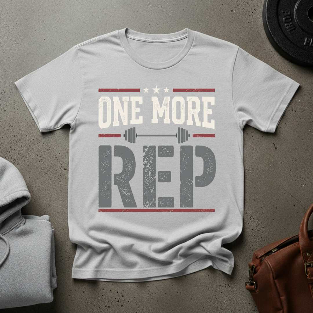 One More Rep Barbell T-Shirt