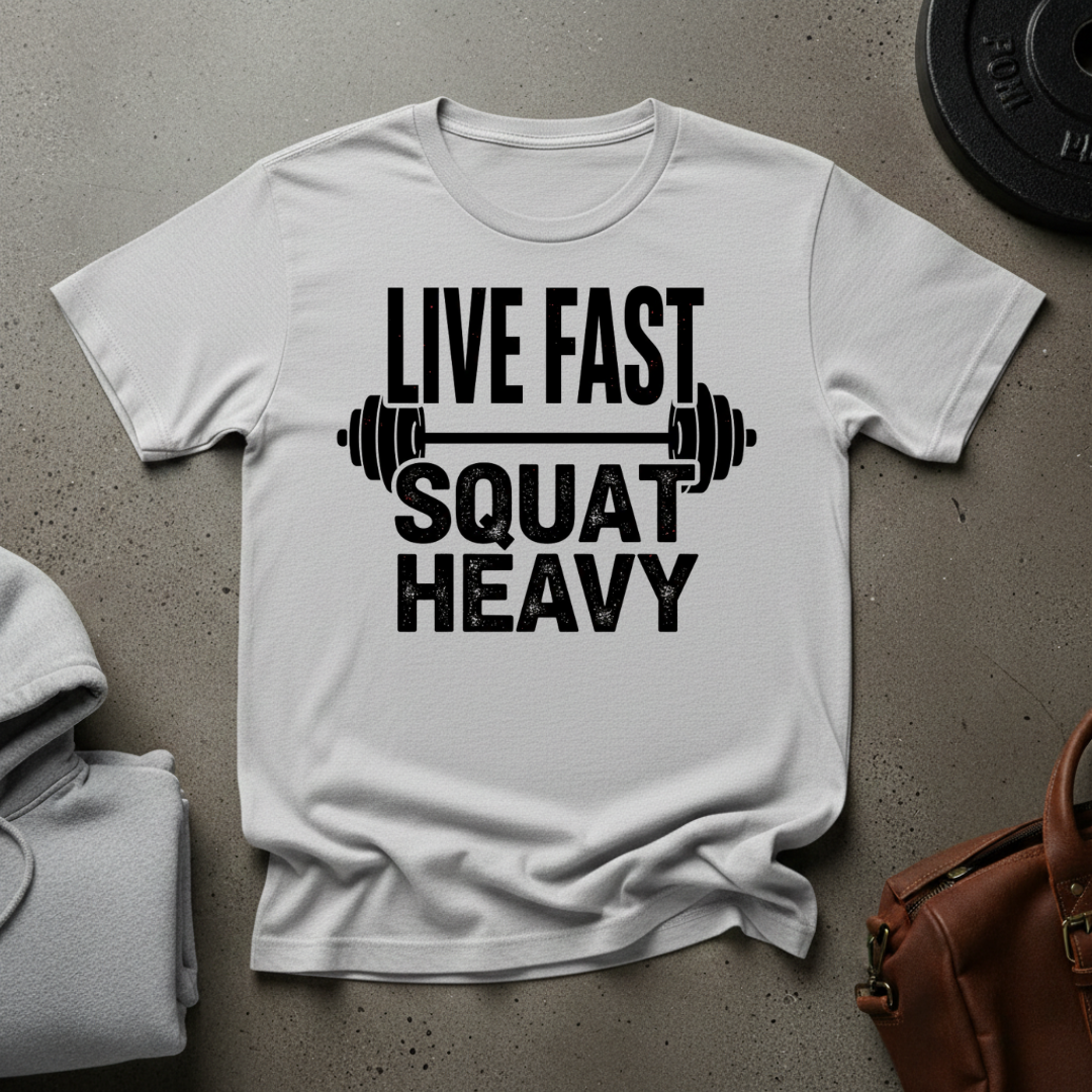 Live Fast Squat Heavy T-Shirt