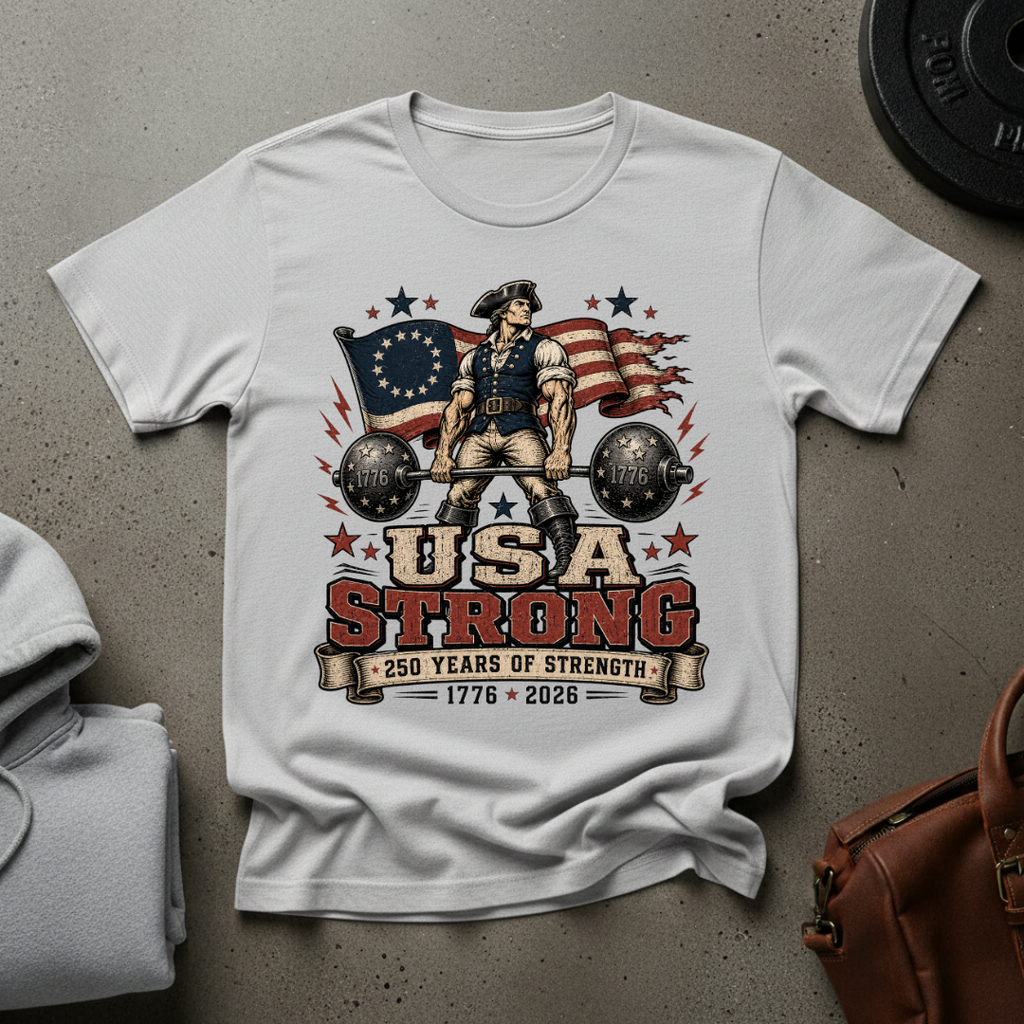 USA Strong Weightlifting T-Shirt