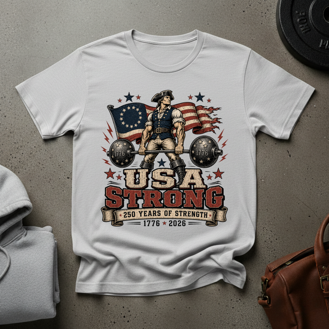 USA Strong Weightlifting T-Shirt