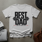 Best Dad Built by Heavy Lifts Gym T-Shirt
