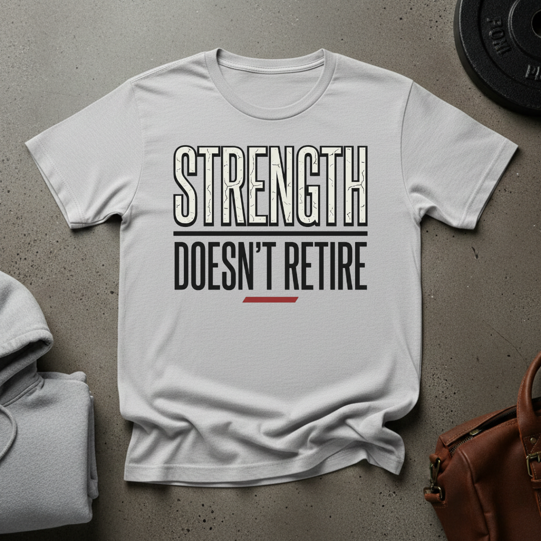 Strength Doesn't Retire T-Shirt 4XL-5XL