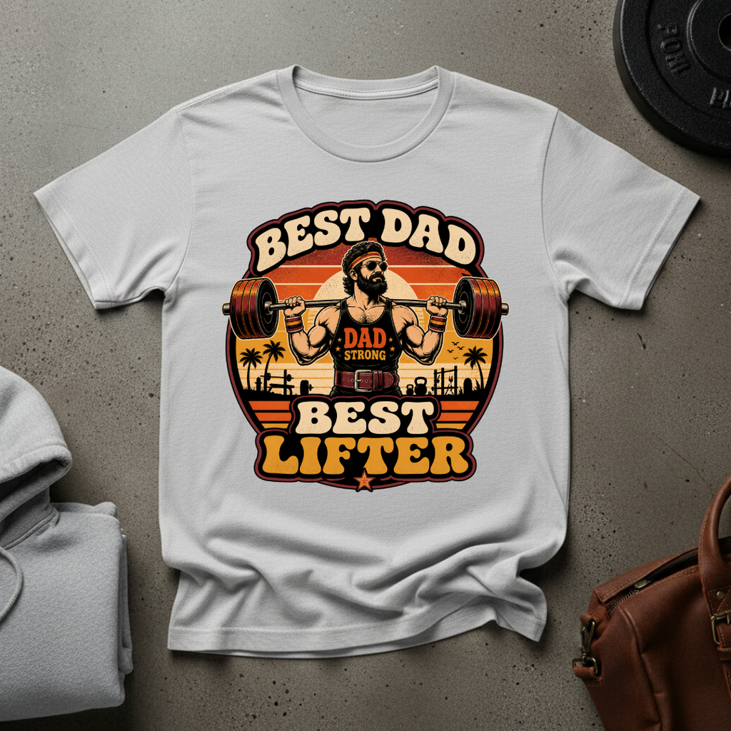 Best Dad Weightlifting T-Shirt