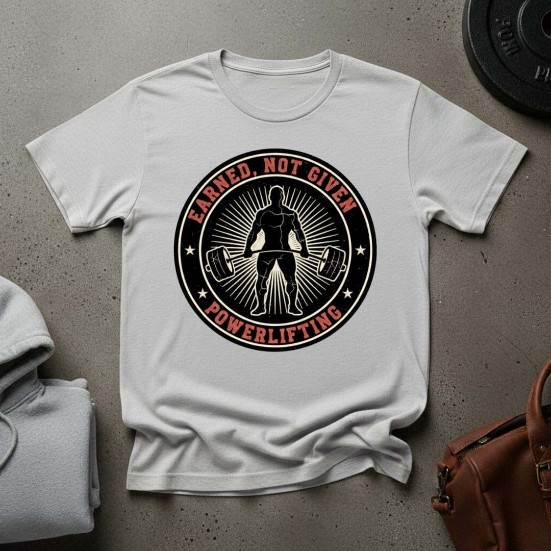 Earned Not Given Powerlifting Gym T-Shirt