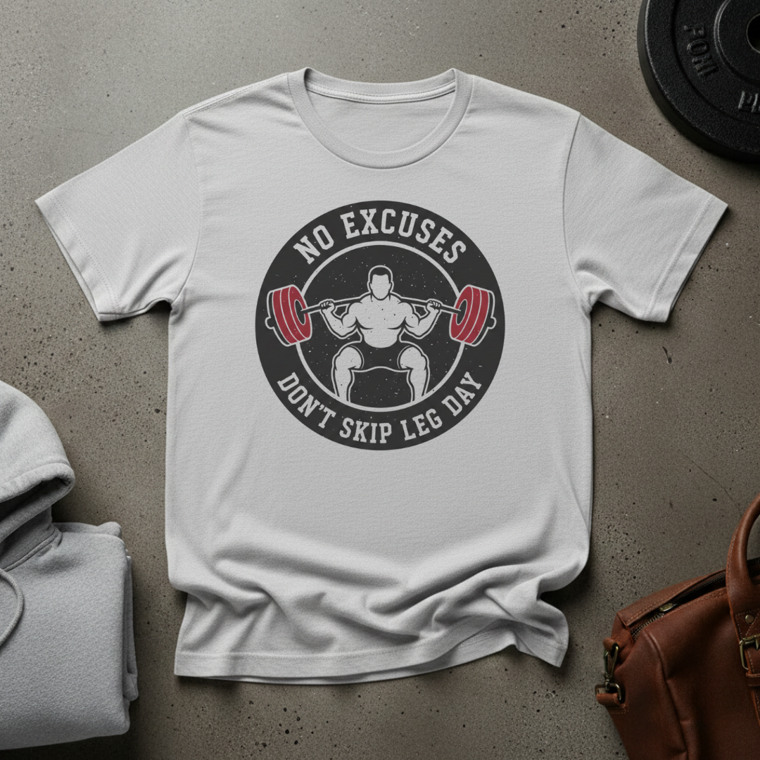 No Excuses Don’t Skip Leg Day Gym T-Shirt