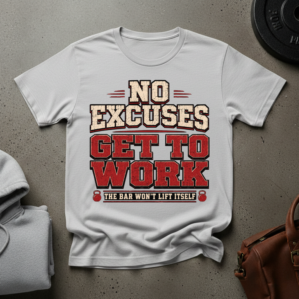 No Excuses Get to Work Gym T-Shirt