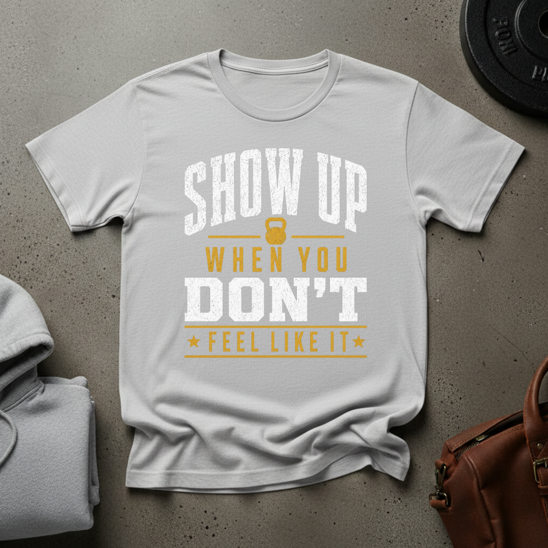 Show Up When You Don't Feel Like It Gym T-Shirt
