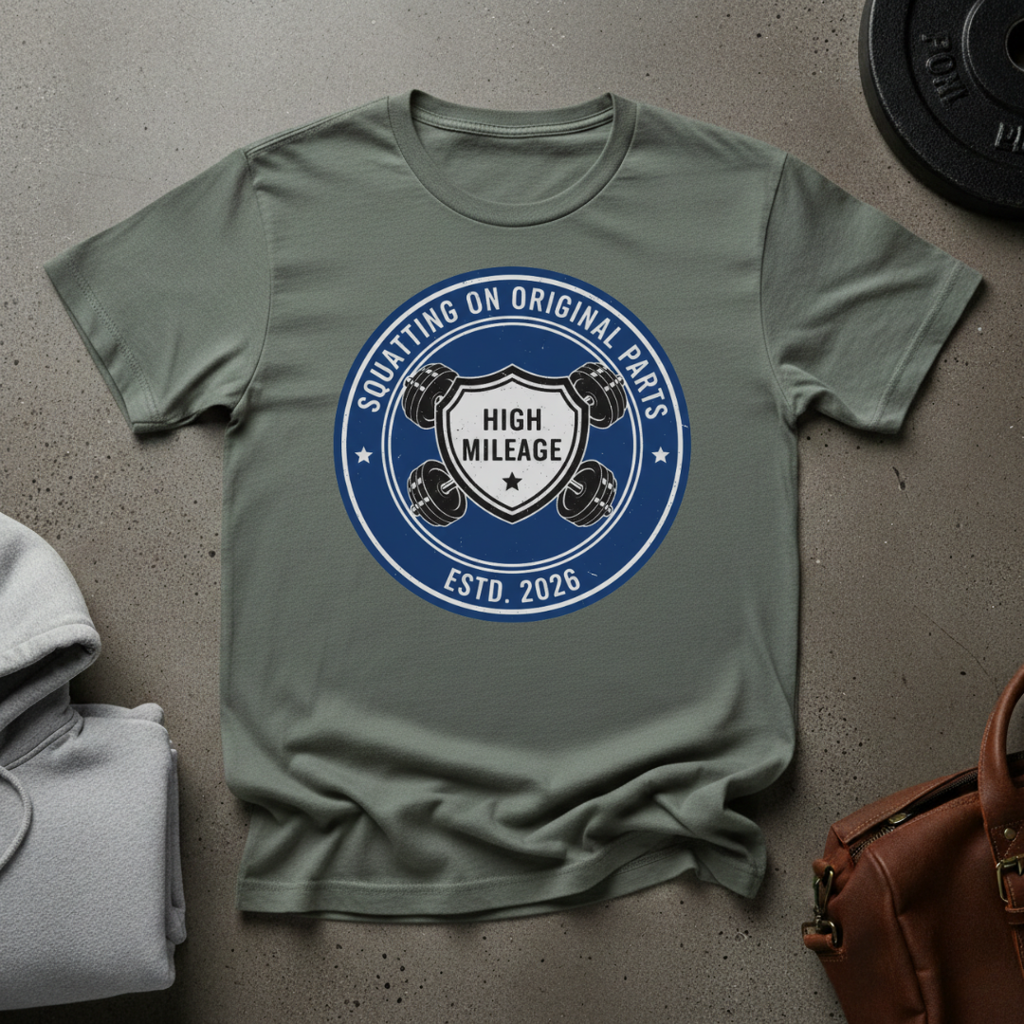 Squatting on Original Parts Gym T-Shirt