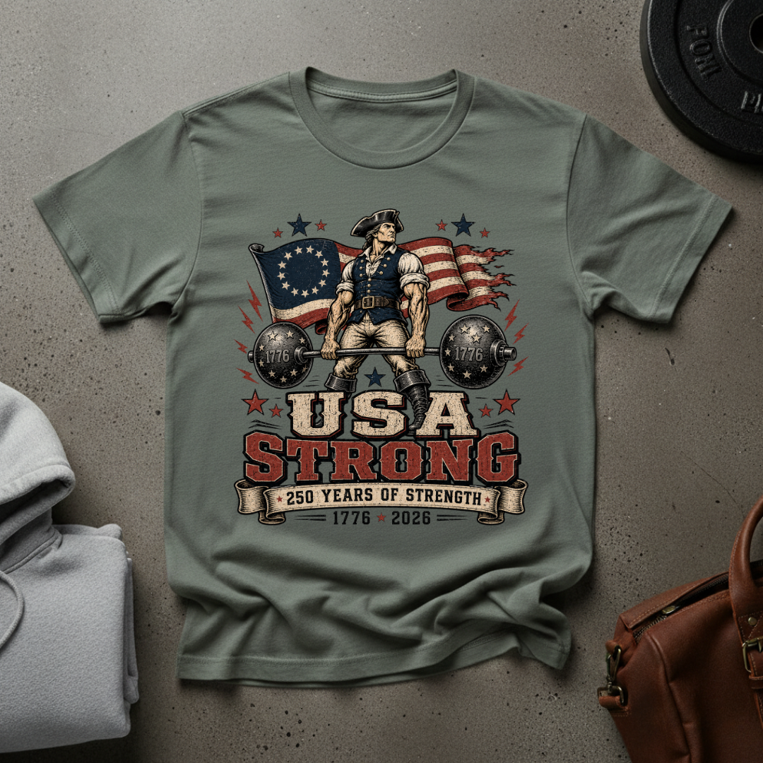 USA Strong Weightlifting T-Shirt