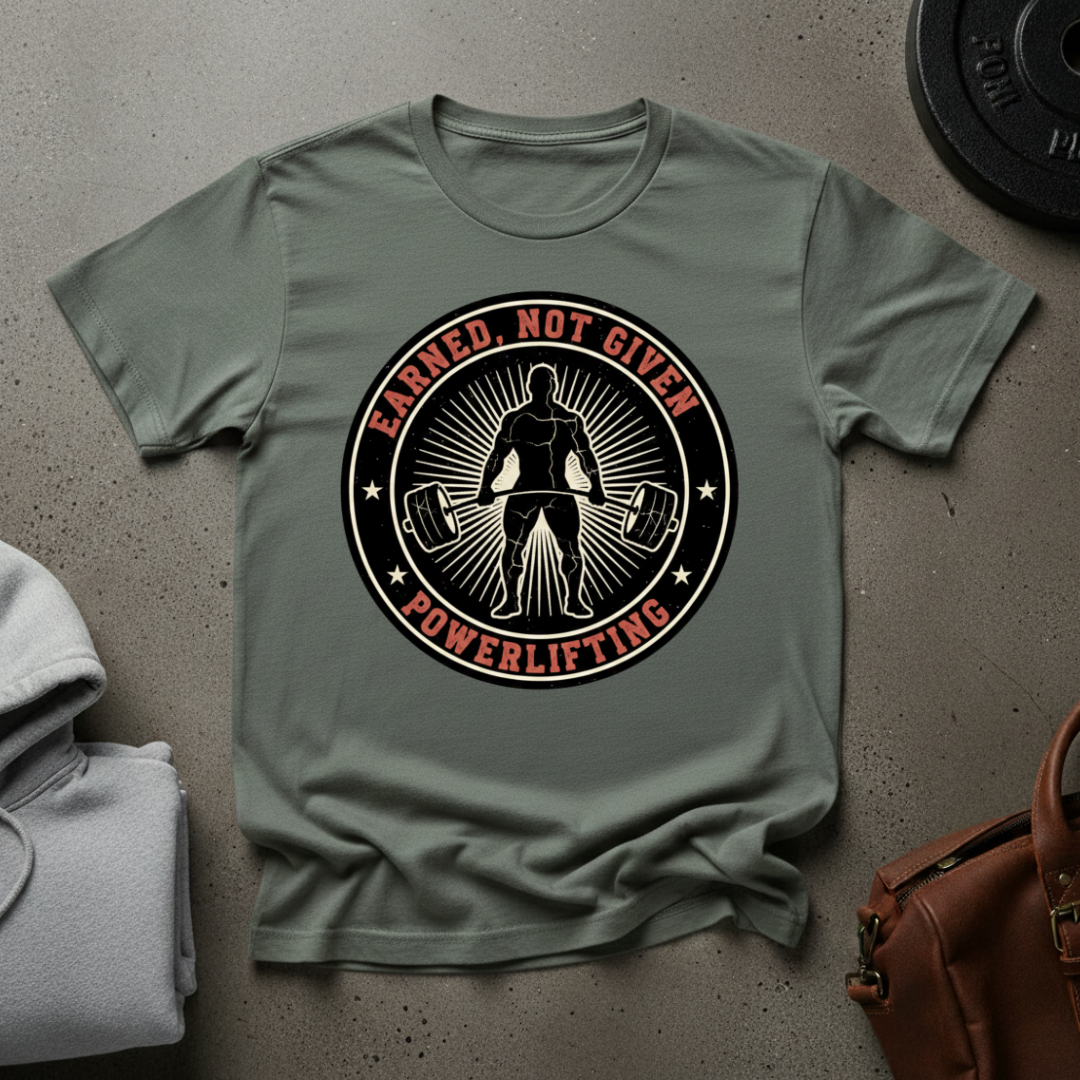 Earned Not Given Powerlifting Gym T-Shirt