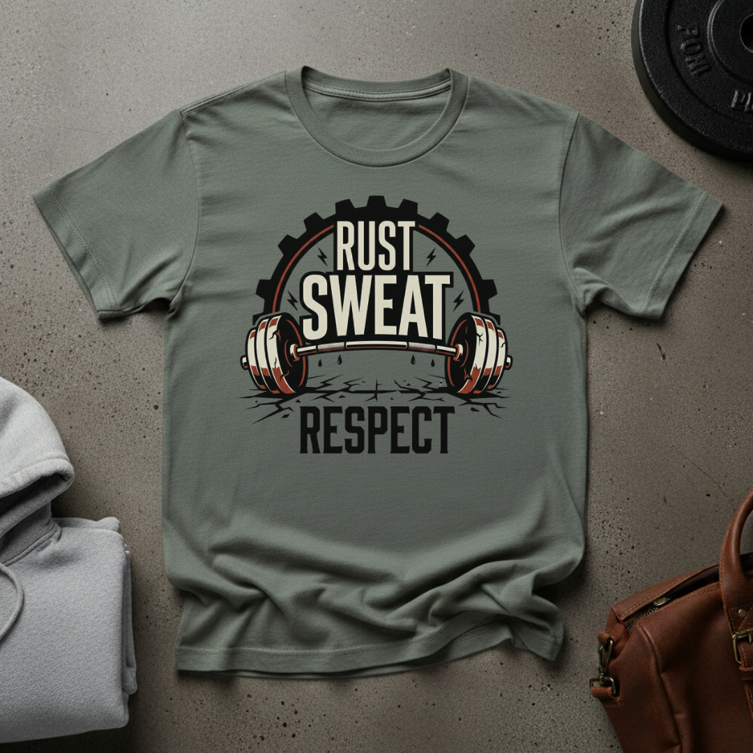 Rust Sweat Respect Gym T-Shirt