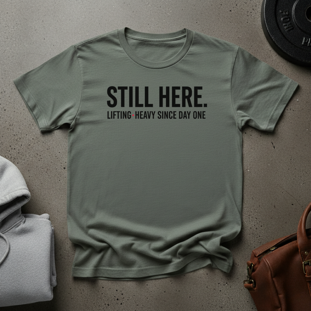 Still Here Lifting Heavy Since Day One T-Shirt 4XL-5XL