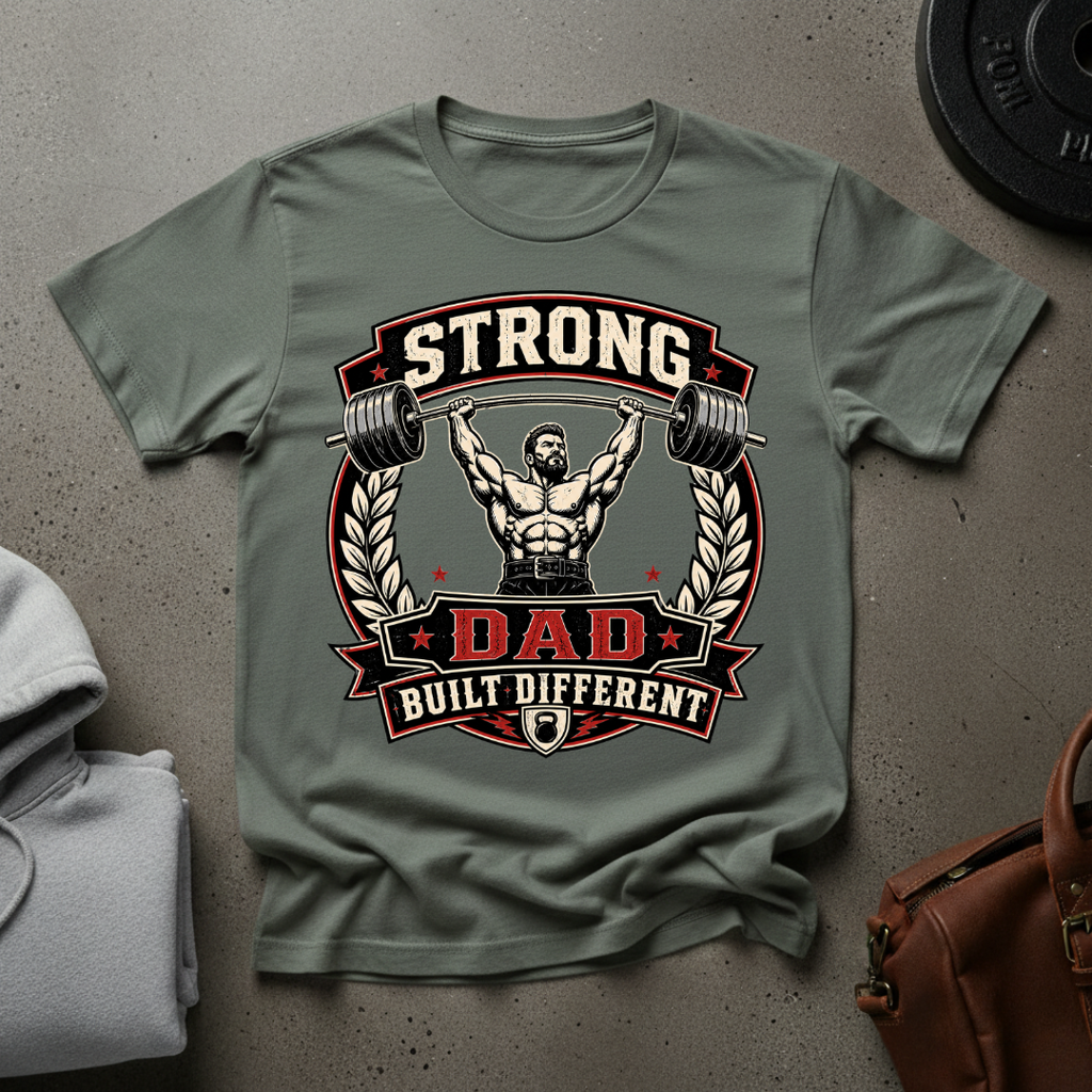 Strong Dad Built Different Gym T-Shirt