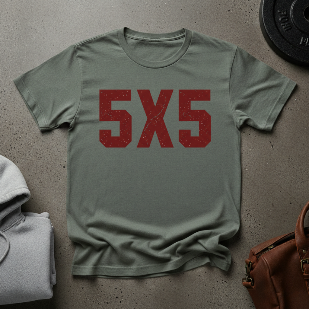 5x5 Strength Training Gym T-Shirt