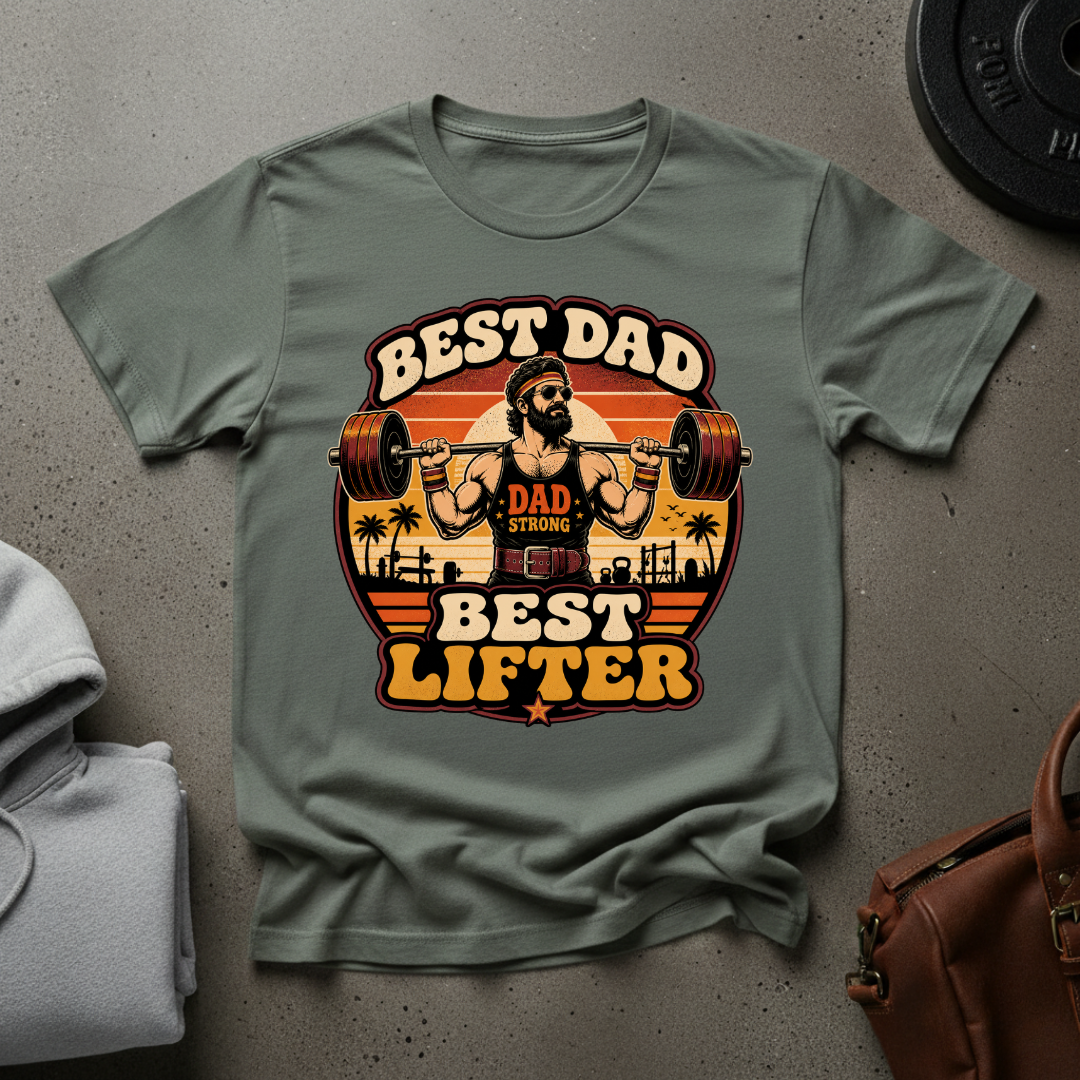 Best Dad Weightlifting T-Shirt