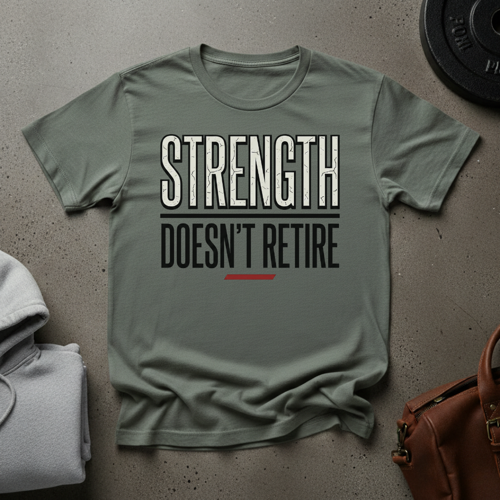 Strength Doesn't Retire T-Shirt 4XL-5XL