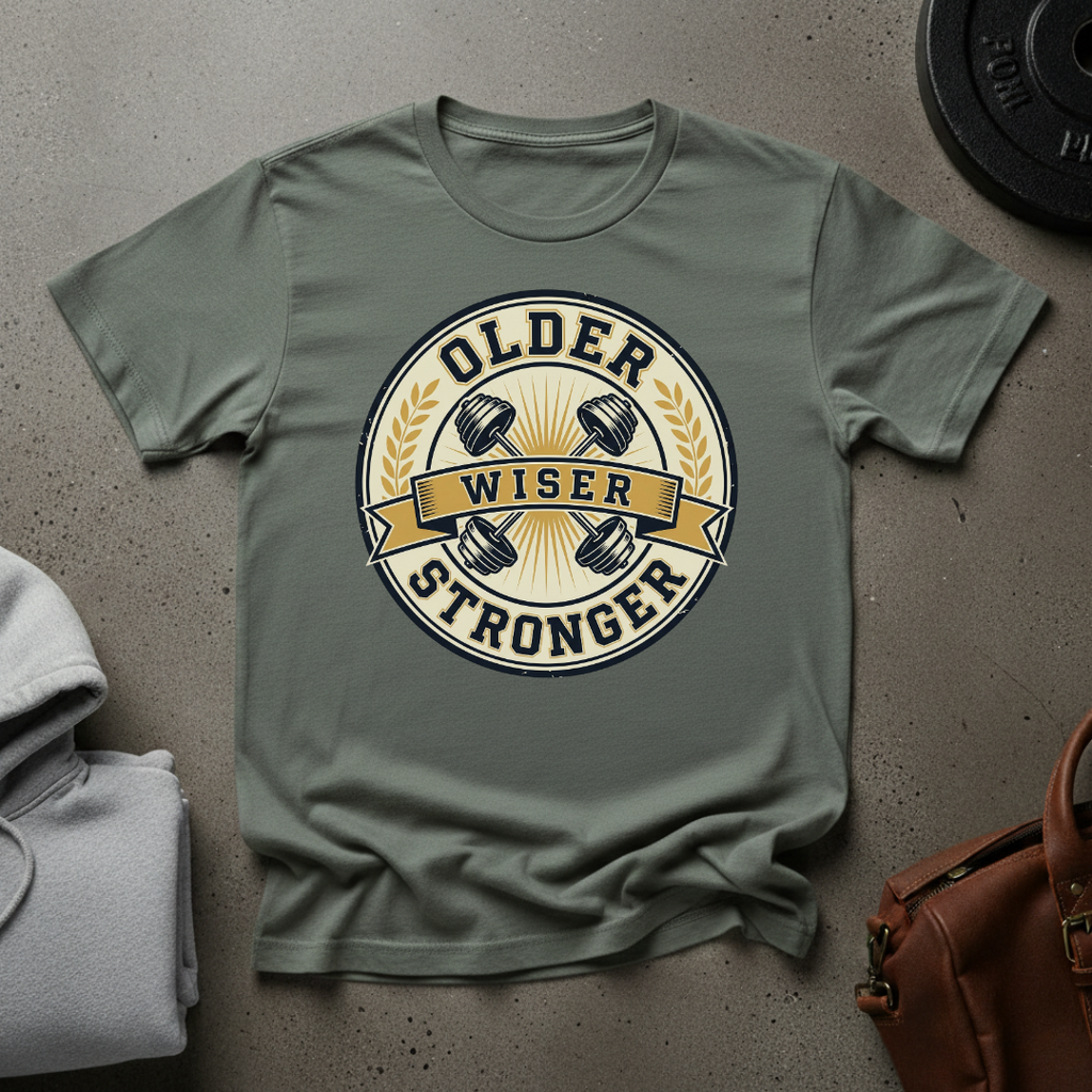 Older Wiser Stronger Gym T-Shirt