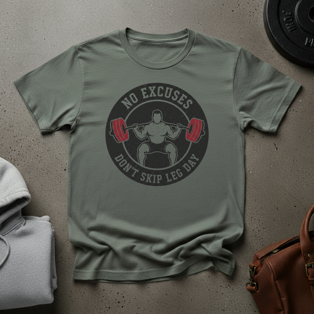 No Excuses Don’t Skip Leg Day Gym T-Shirt