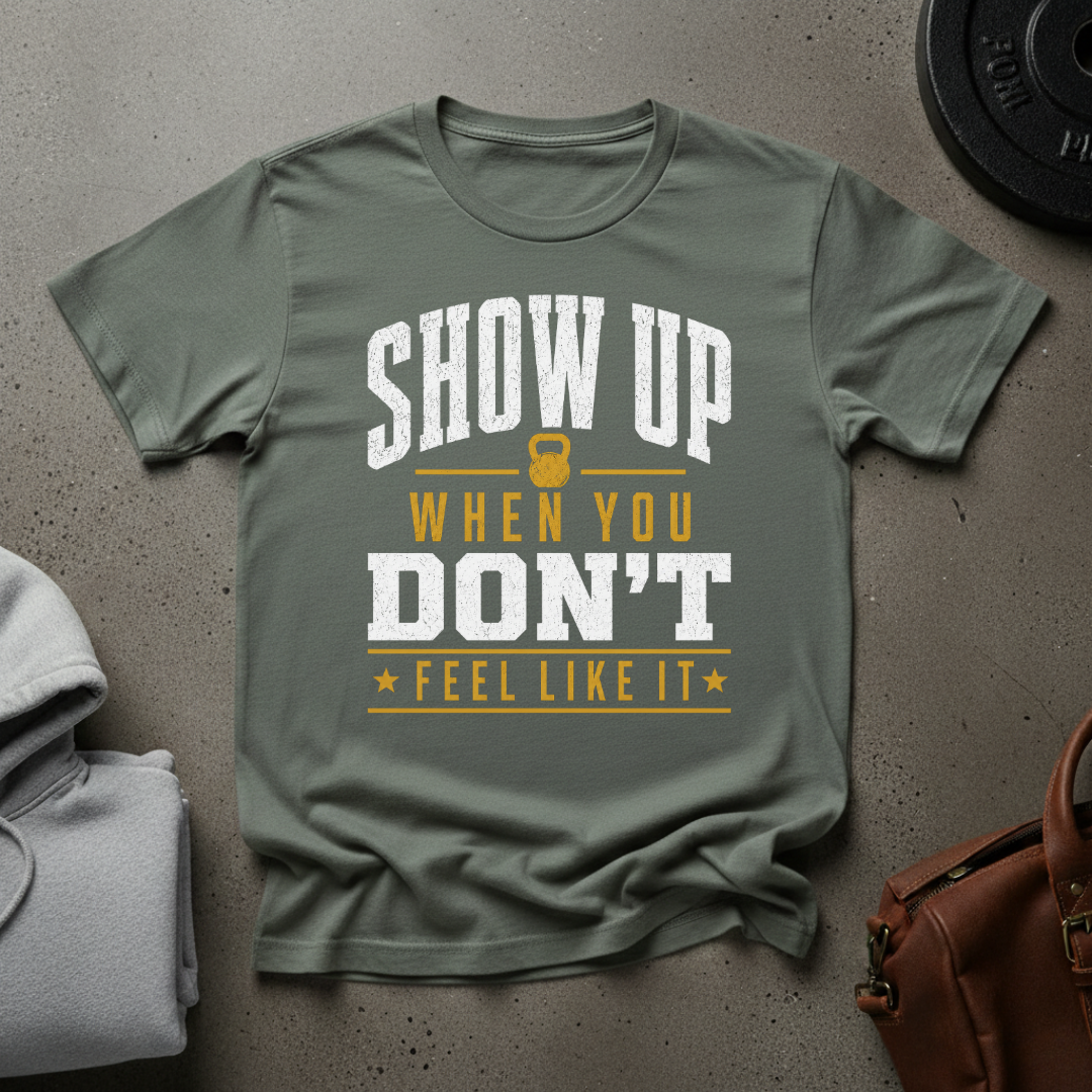 Show Up When You Don't Feel Like It Gym T-Shirt