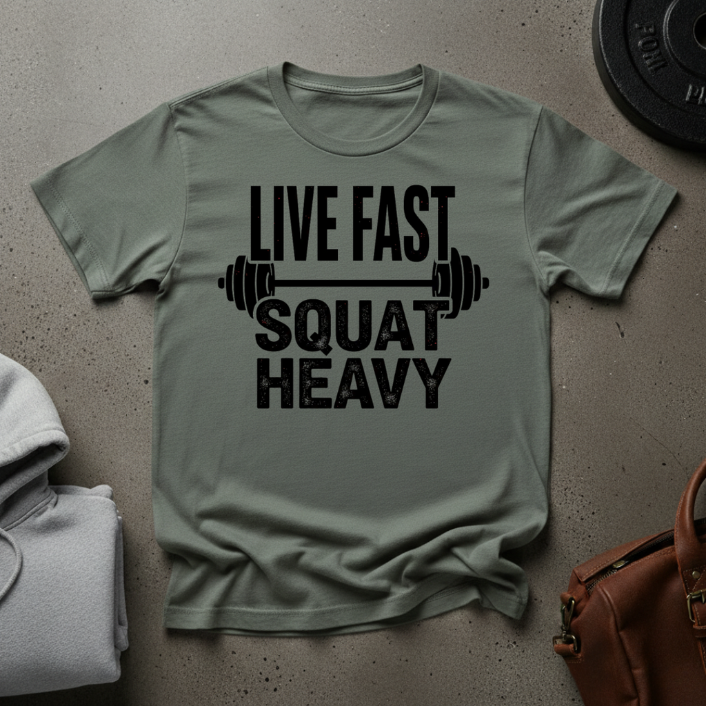 Live Fast Squat Heavy T-Shirt