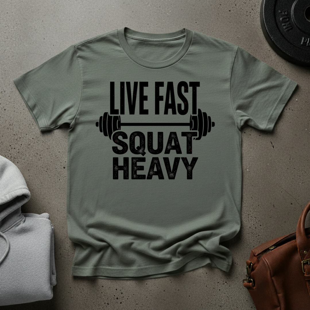 Live Fast Squat Heavy T-Shirt